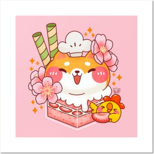 Sakura Strawberry Cake Box Posters and Art